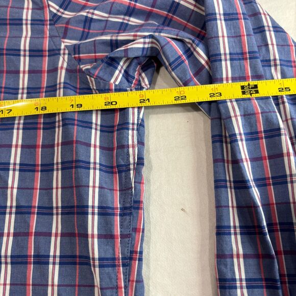 Hugo Boss Button Up Shirt Men's Size L Purple Lavender check Pattern - Picture 8 of 14